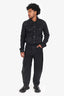 Lemaire Black Denim Wide Leg Jeans Size 48 Mens
