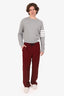 Dries Van Noten Red Straight Leg Pants Size 48 Mens