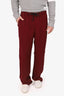 Dries Van Noten Red Straight Leg Pants Size 48 Mens
