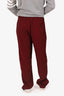 Dries Van Noten Red Straight Leg Pants Size 48 Mens