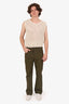 Acne Studios Green Straight Leg Pants Size 46 Mens