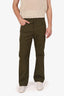 Acne Studios Green Straight Leg Pants Size 46 Mens