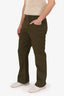 Acne Studios Green Straight Leg Pants Size 46 Mens