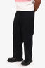 Loewe Black Wool Wide Leg Trousers Size 48 Mens
