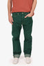 Dries Van Noten Green Denim Straight Leg Jeans Size 32 Mens
