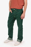Dries Van Noten Green Denim Straight Leg Jeans Size 32 Mens