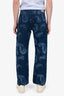 Jacquemus Blue Denim Paisley Print Le Raphia Jeans Size 30 Mens