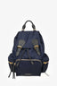 Burberry Navy Nylon Gold Chain Backpack
