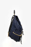 Burberry Navy Nylon Gold Chain Backpack