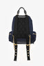 Burberry Navy Nylon Gold Chain Backpack