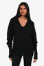 Chloe Black Cashmere V-Neck Sweater Size S