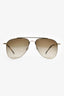 Saint Laurent Gold Aviator Sunglasses