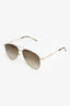 Saint Laurent Gold Aviator Sunglasses