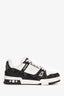 Louis Vuitton Black/White Denim/Canvas Monogram Sneakers Size 38