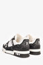 Louis Vuitton Black/White Denim/Canvas Monogram Sneakers Size 38