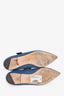 Jimmy Choo Denim Embellished Buckle Mary Jane Flats Size 38