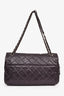 Pre-Loved Chanel™ 2011-12 Metallic Purple Caviar Jumbo Easy Flap Bag