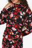 A.L.C. Black/Red Floral Mini Dress Size 6