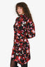 A.L.C. Black/Red Floral Mini Dress Size 6