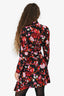 A.L.C. Black/Red Floral Mini Dress Size 6