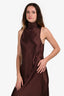Vince Brown Silky Maxi Dress Size S