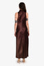 Vince Brown Silky Maxi Dress Size S