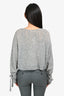 Helmut Lang Grey Tie Sleeve Sweater Size S