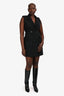 L'Agence Black Buttoned Mini Dress Size 6