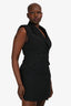 L'Agence Black Buttoned Mini Dress Size 6