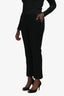 Jonathan Simkhai Black Silk Detail Slit Cuff Trousers Size 8
