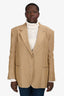 Sandro Beige Linen Blend Blazer Size 40