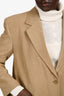Sandro Beige Linen Blend Blazer Size 40