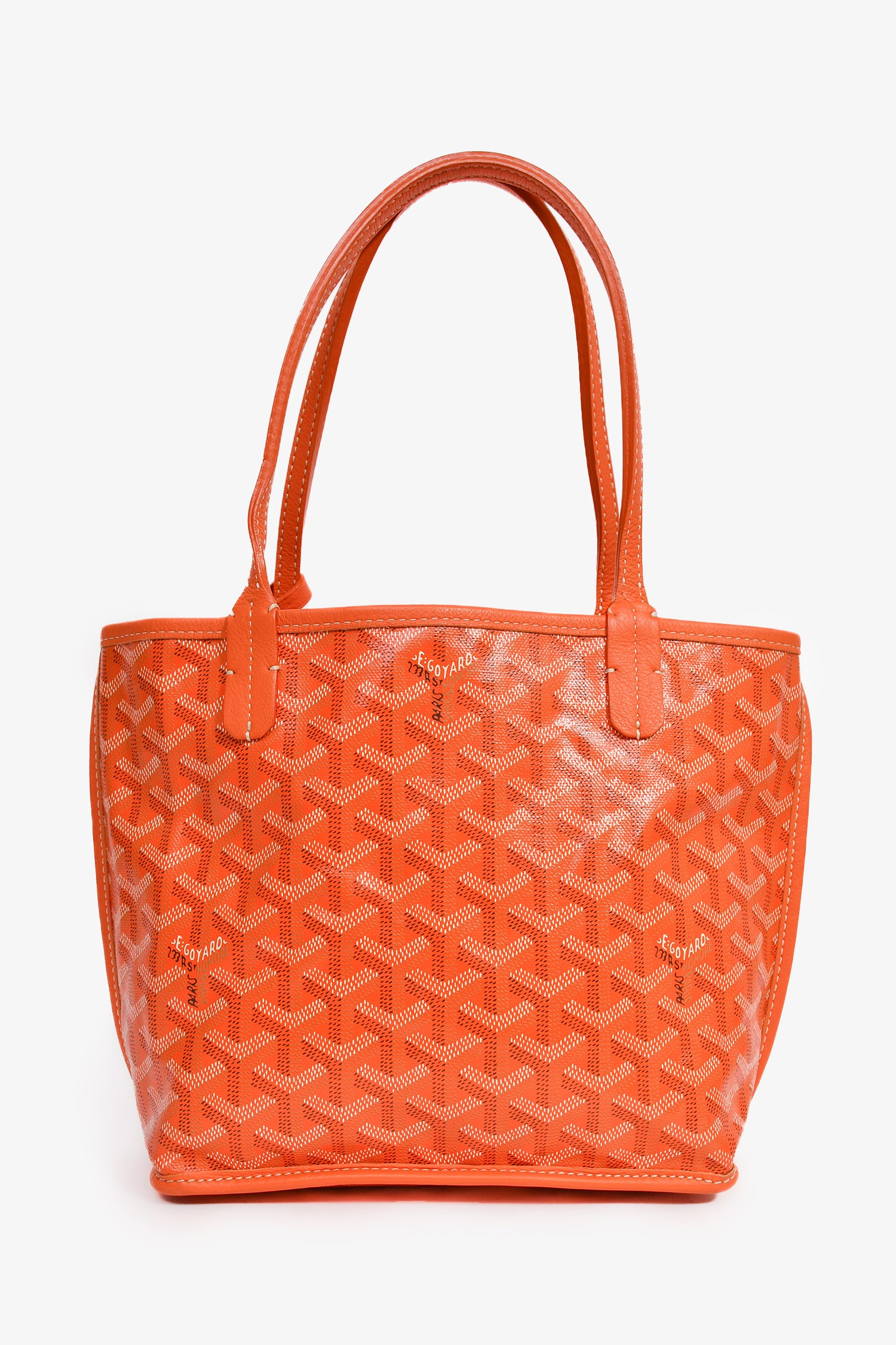 Goyard Orange Goyardine Mini Anjou Tote With Pouch – Mine & Yours