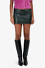 Miaou Green Leather Mini Skirt Size S