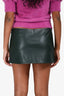 Miaou Green Leather Mini Skirt Size S