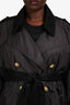 Sonia Rykiel Black Nylon Belted Trench Size XL