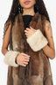Mink Cream Mink Fur Cuffs