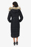 Mackage Black Down/Fur Long Belted Coat Size XS