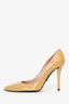 Stuart Weitzman Beige Patent Leather Pointed Heels Size 8