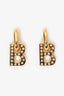 Balenciaga Gold Tone XS B Chain Earrings