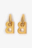 Balenciaga Gold Tone XS B Chain Earrings