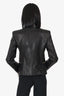 Balmain Black Leather Biker Jacket Size 40