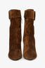 Saint Laurent Brown Suede Joplin Buckle Boot Size 40