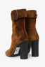Saint Laurent Brown Suede Joplin Buckle Boot Size 40