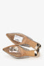 Jimmy Choo Silver Sequin Slingback Heels Size 37