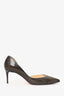 Christian Louboutin Black/Gold Perforated Iriza Pumps Size 37.5