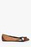 Burberry Brown Nova Check Canvas/Leather Buckled Ballet Flats Size 41