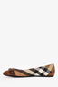 Burberry Brown Nova Check Canvas/Leather Buckled Ballet Flats Size 41