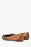 Burberry Brown Nova Check Canvas/Leather Buckled Ballet Flats Size 41