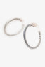 David Yurman Sterling Silver Cable Hoop 2.5 Inch Earrings